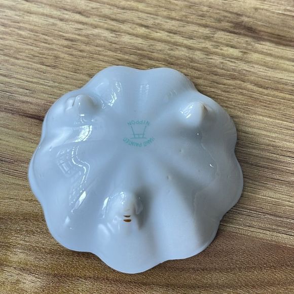 Vintage Hand Painted Footed Nippon Salt Cellar Open Salt - Picture 3 of 9